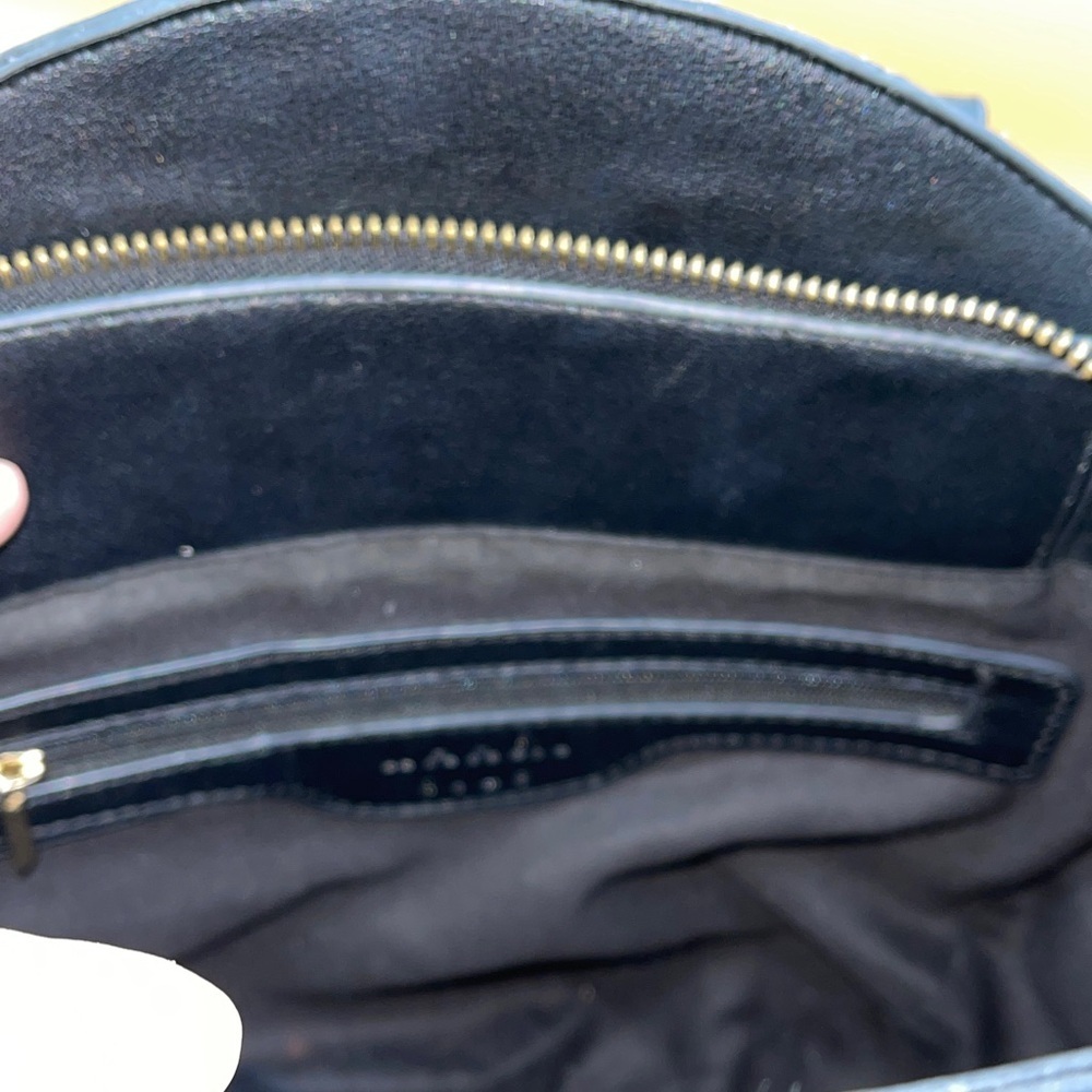 Kaari Blue Red and Black Snake-Print Mini Round Bag - Picture 4 of 8